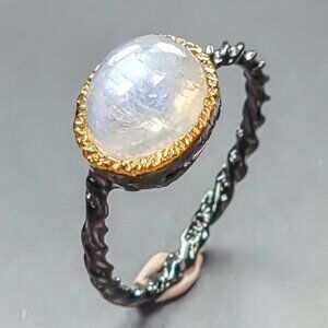 RING Moonstone 925 Size 7.5